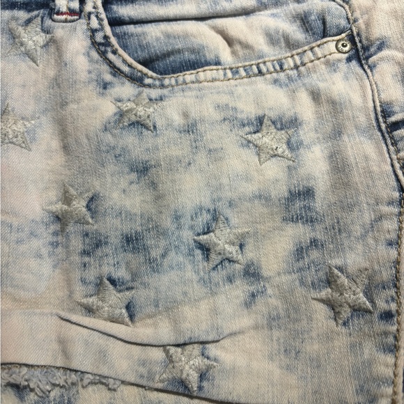 Womens Bleached Star Shorts - Picture 2 of 4